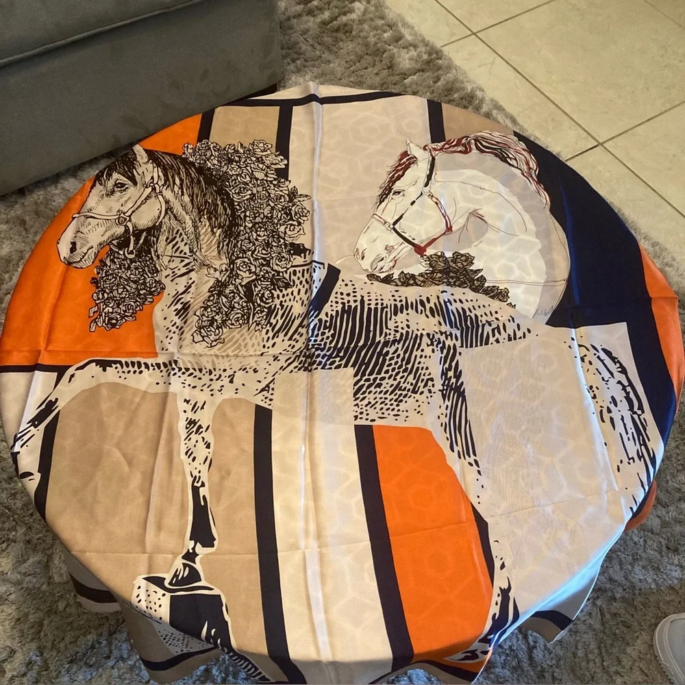 ANDANTINO 100% Pure Mulberry Silk Scarf 35'' Large Square Lightweight Scarf